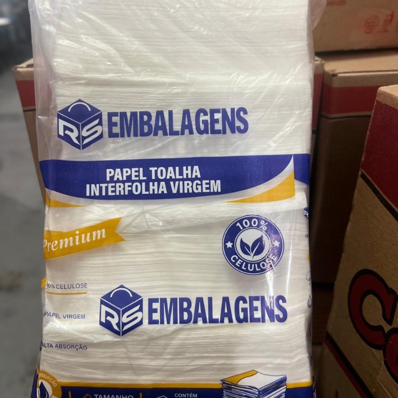 Papel toalha interfolha virgem
