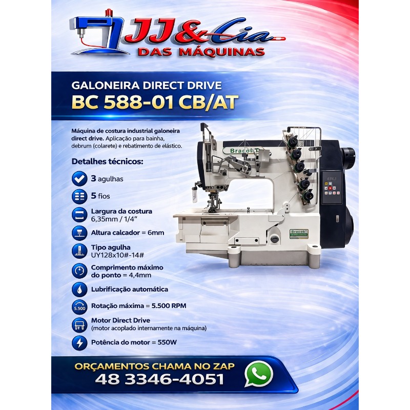 Galoneira industrial Bracob BC 588-01 CB/AT Direct Drive