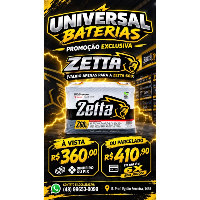 Bateria Zetta Z60D